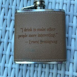 Ernest Hemingway  6 oz. Stainless Steel Flask